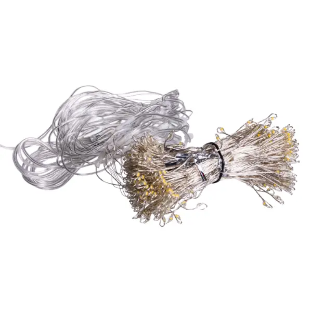 Гирлянда-штора Роса Хвойная лапа 600 LED 3з3 метра Желтый