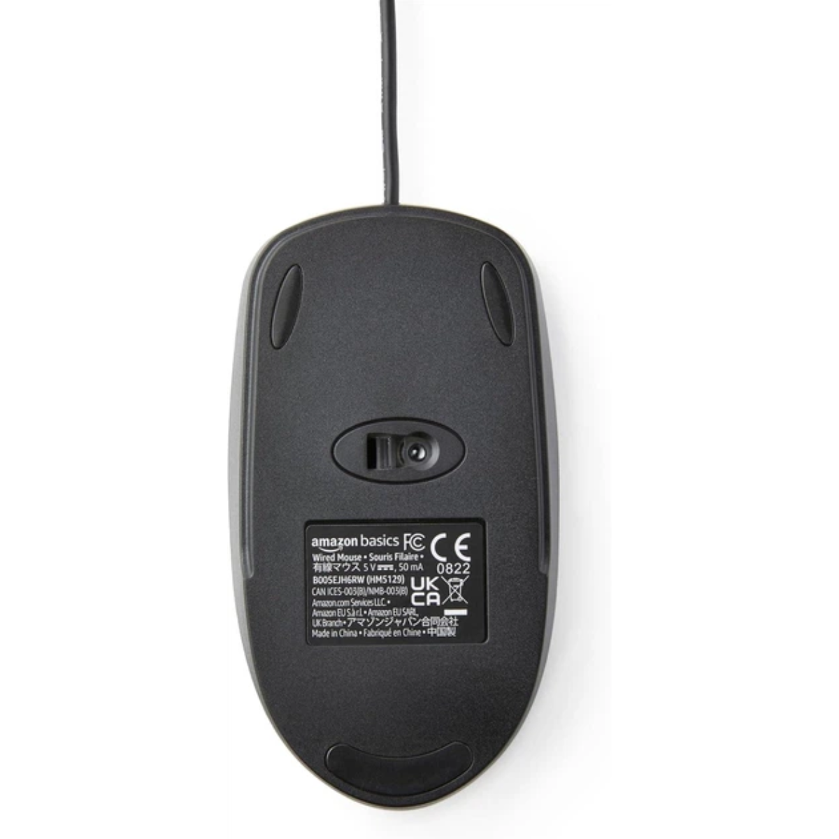 Мышка компьютерная проводная Amazon Basics USB оптическая 1000 DPI - фото 4