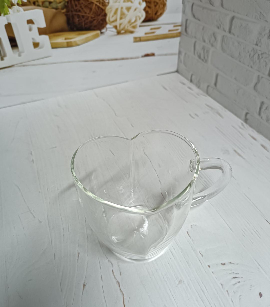 Чашка TOPAZ Сердце боросиликатное стекло 450 мл (15380810)