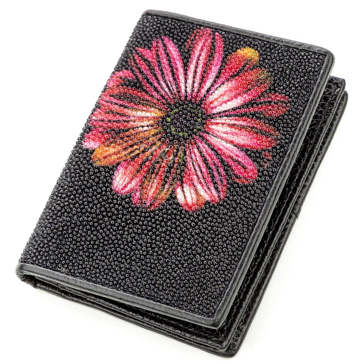Кредитница кожаная STINGRAY LEATHER 18646 из кожи морского ската Черный Кредитница кожаная STINGRAY LEATHER 18646 из кожи морского ската Черный