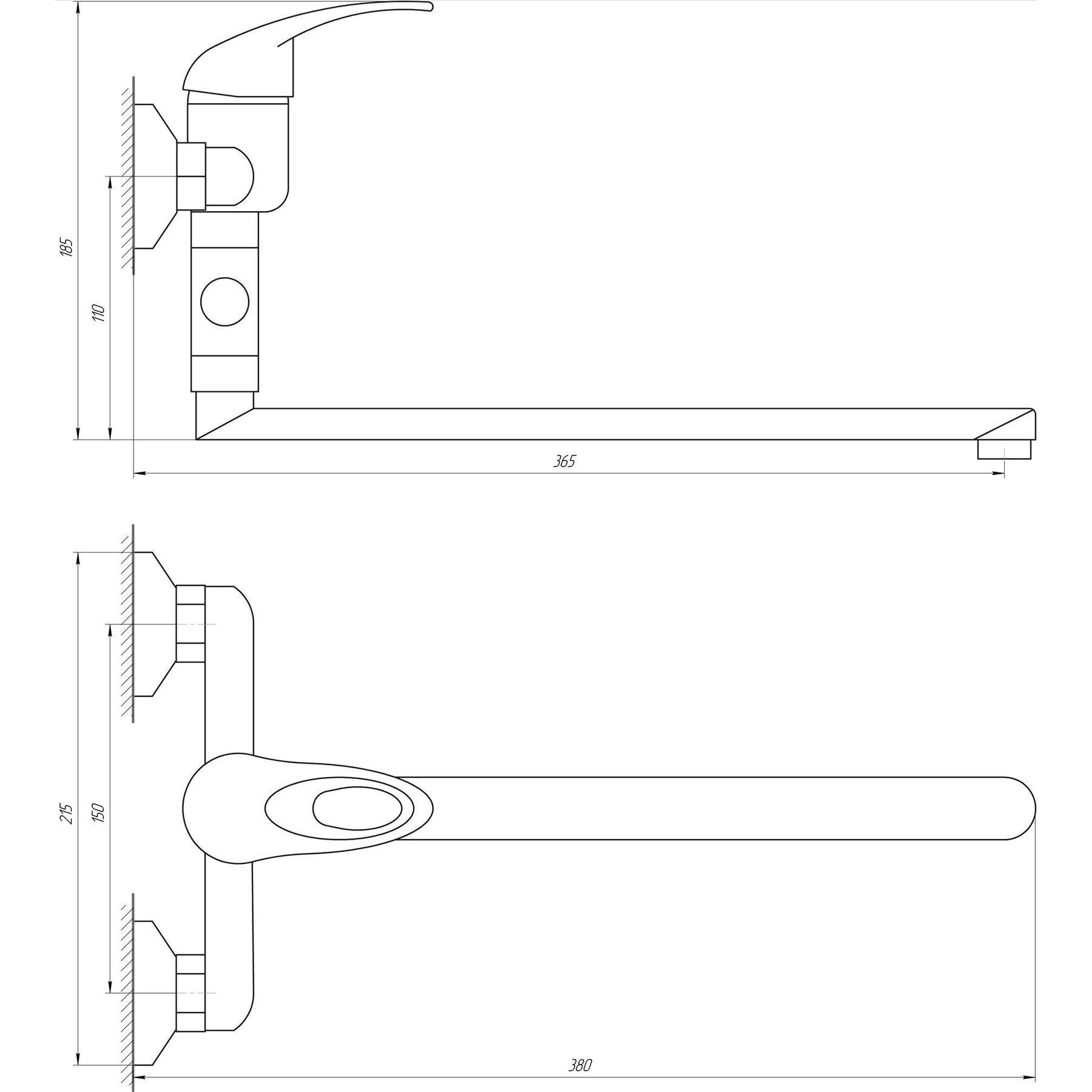 Змішувач для ванни Globus Lux Sena GLS-108 (000001258) - фото 5