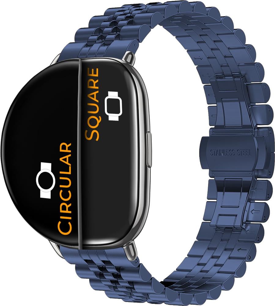 Браслет металлический Stech для ZEPP E Square/Circular Blue (26982-28)