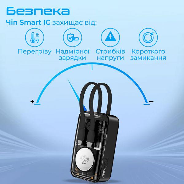 Повербанк Promate Mavrix 10000 mAh 35W Black (mavrix.Black) - фото 8