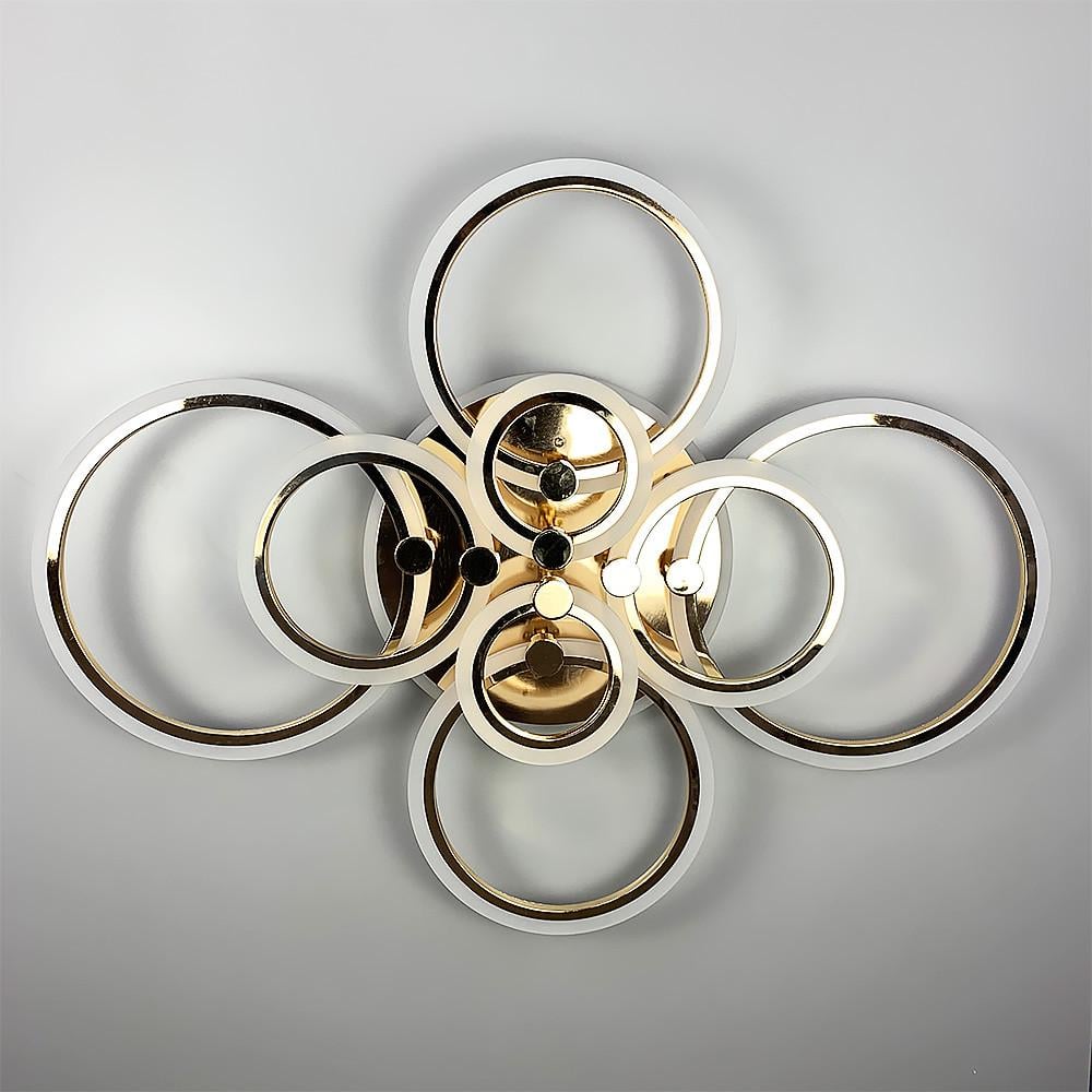 Люстра светодиодная Senta на 8 колец Золотой (A 2374/8 RGB GD)