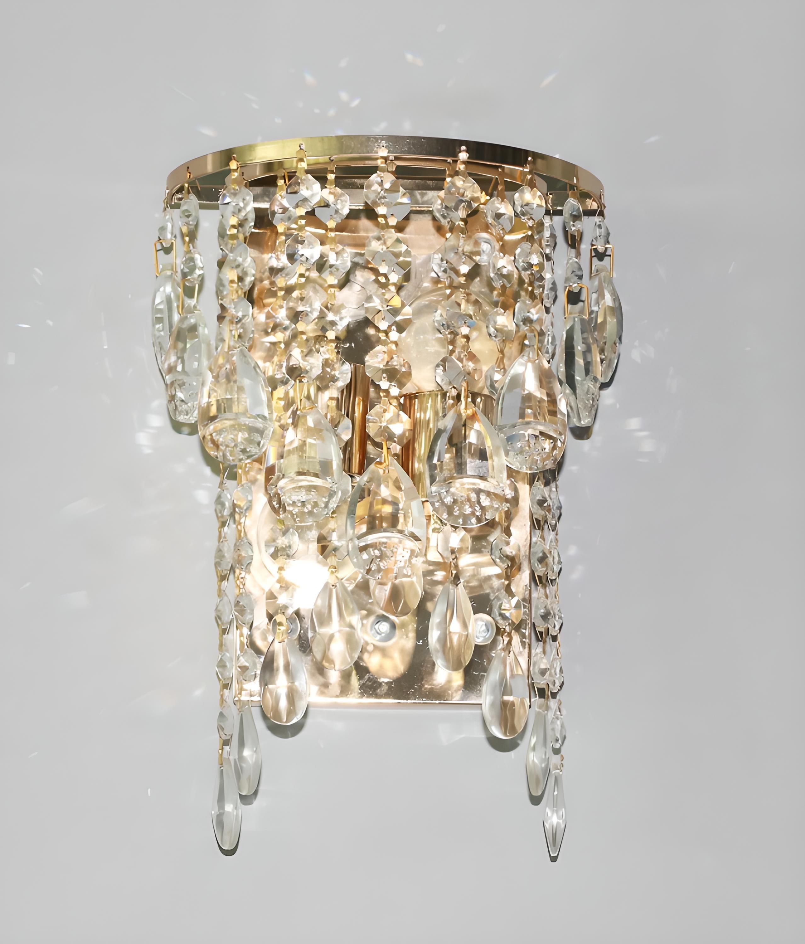 Бра настенное Sirius B E1348/2W на 2 лампочки хрустальное