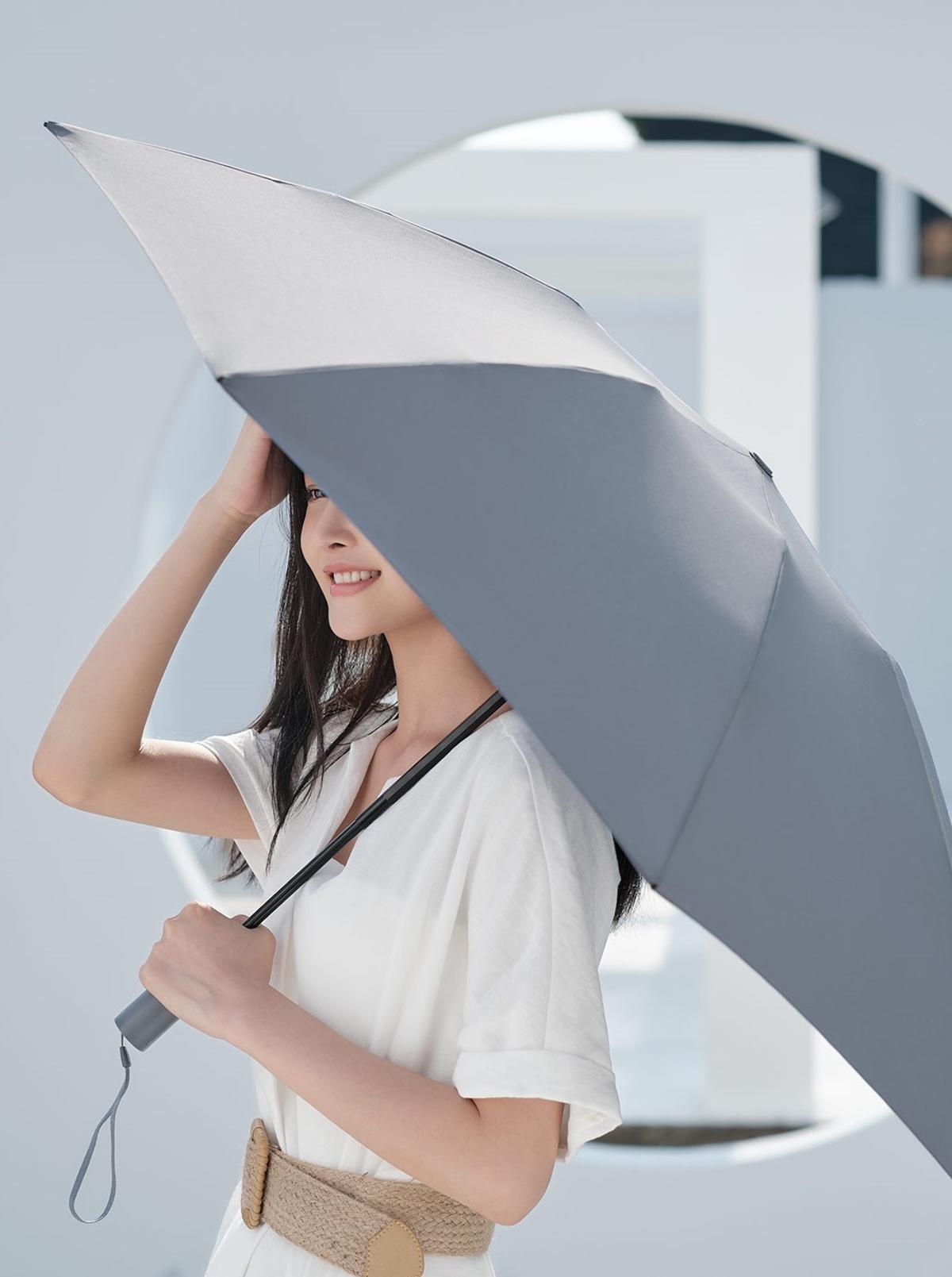 Парасолька 90FUN Oversize Automatic Umbrella with Flashlight Grey (12500263) - фото 3