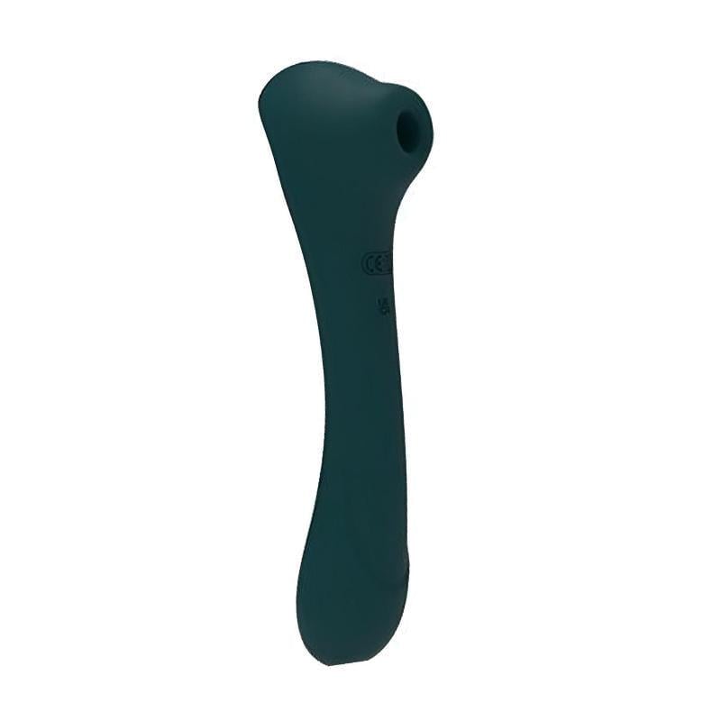 Вибратор и вакуумный стимулятор 2в1 Alive Quiver Teal 20,2 см Зеленый (34527)