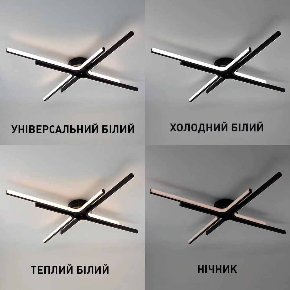 Люстра светодиодная ESLLSE ESTA с пультом 70 Вт 4L 770x60 мм (10586) - фото 4