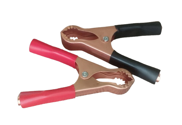 Зажим крокодил электрический ЗКС-90 90 мм 50А пара Черный/Красный (1740)