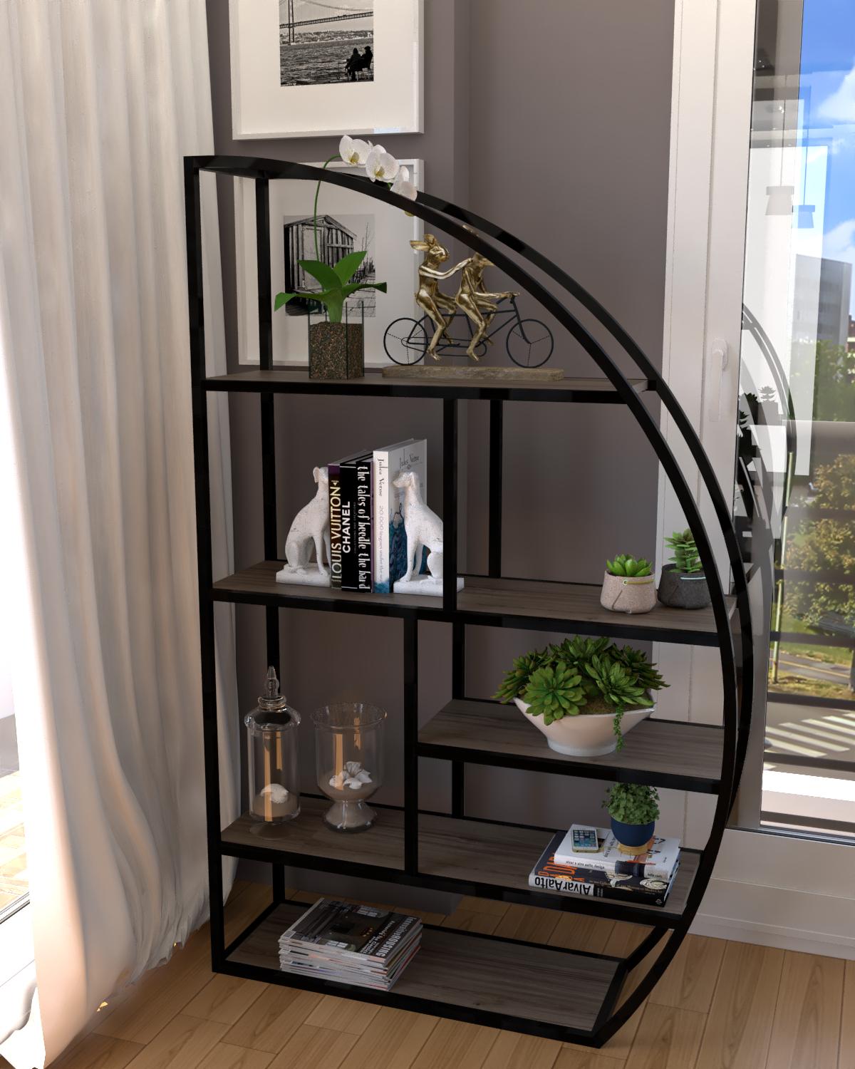 Стеллаж EcoLoft Аркада DSP-1397-4 в стиле лофт Монтеверде (32314537)