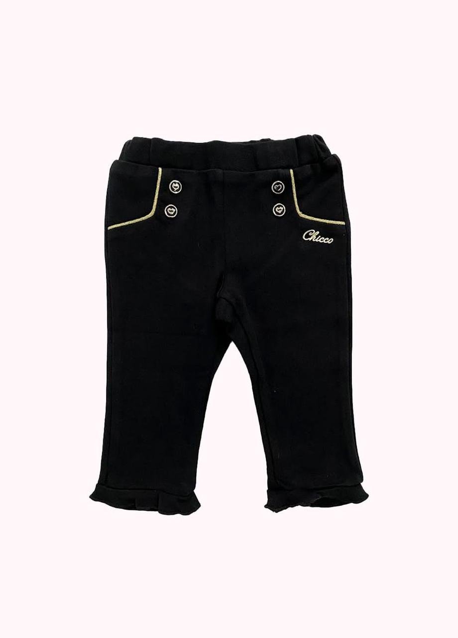 Штаны детские Chicco стрейчевые однотонные 3-6 мес. 62 см Черный (2082681920)