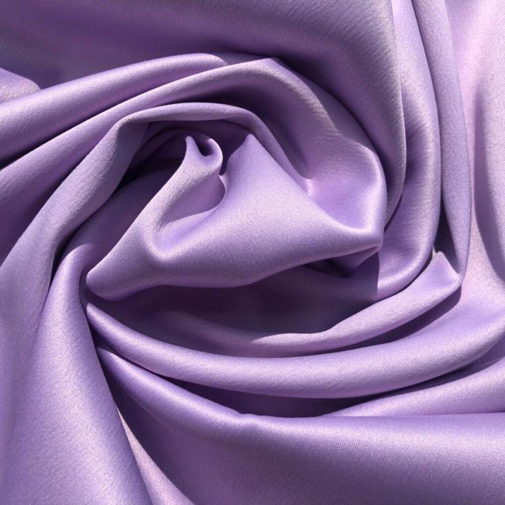 Ткань костюмно-платная Атлас Lux V-10 Сирень (11186)