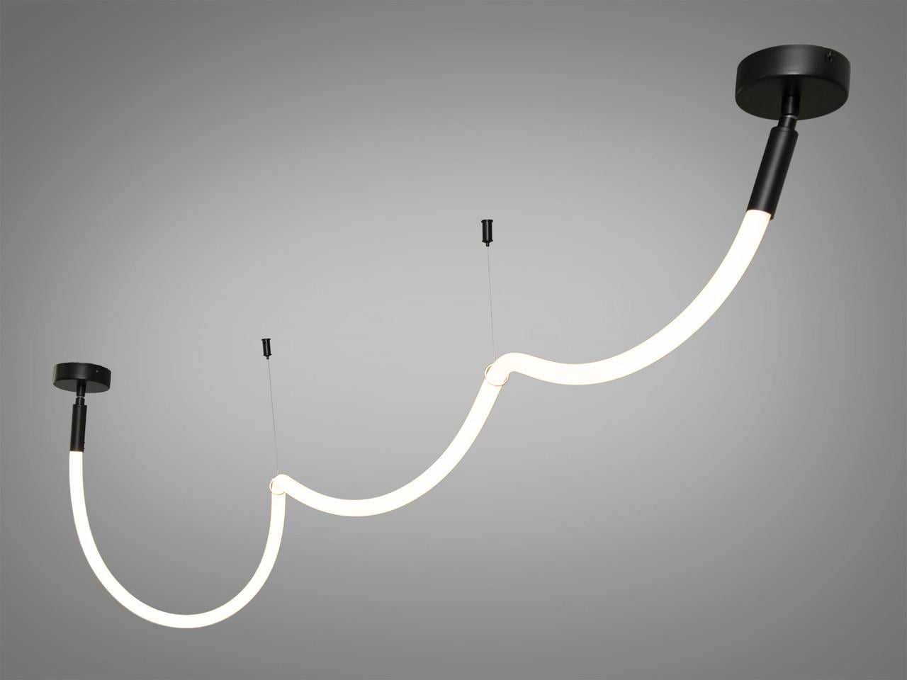 Люстра светодиодная для столовой SY9610-2000BK-LS Шланг 22W Черный (2013551886)