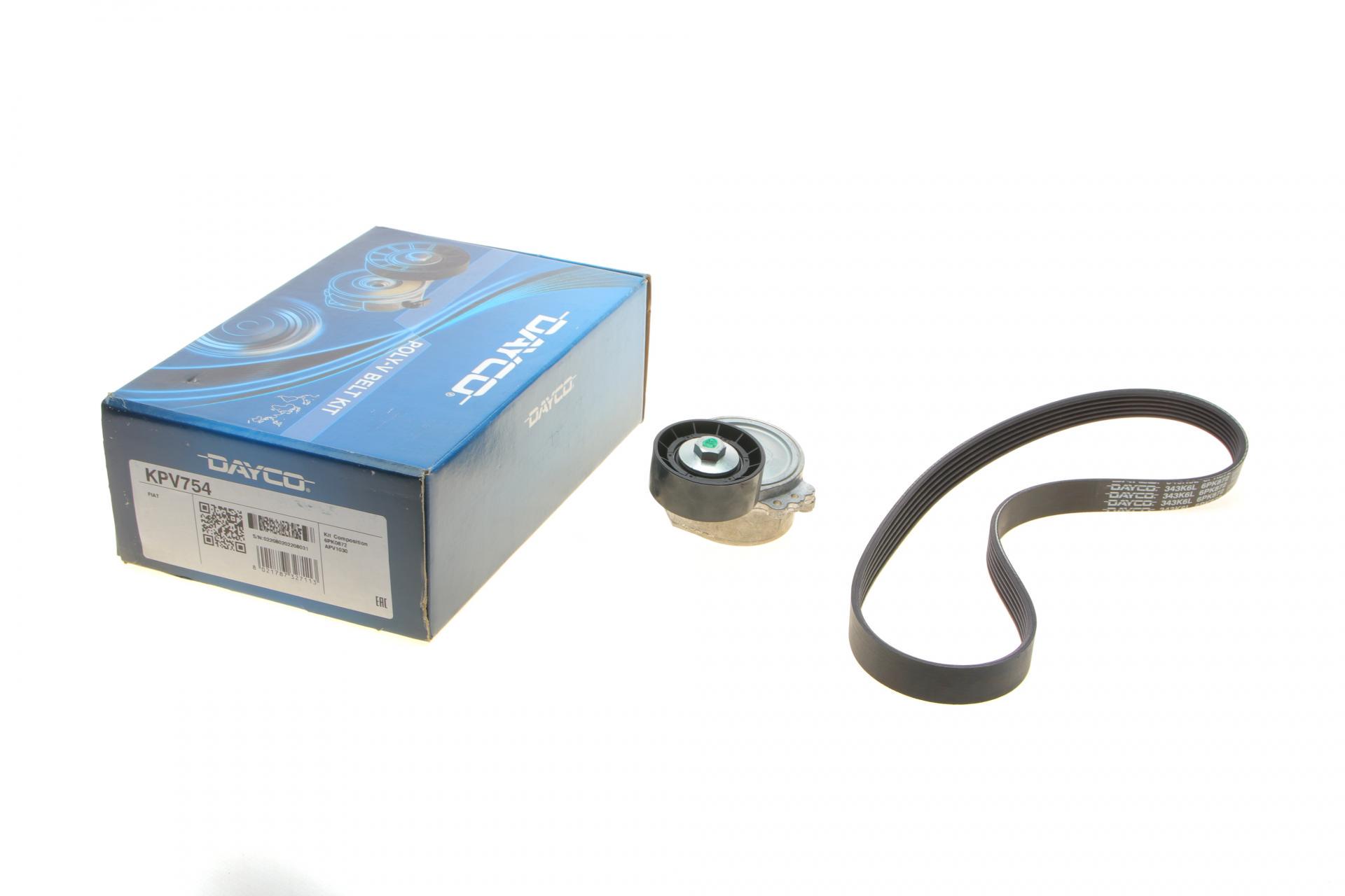 Комплект ремня генератора DAYCO Fiat Ducato 2.0D 02- 6PK872 (KPV754)