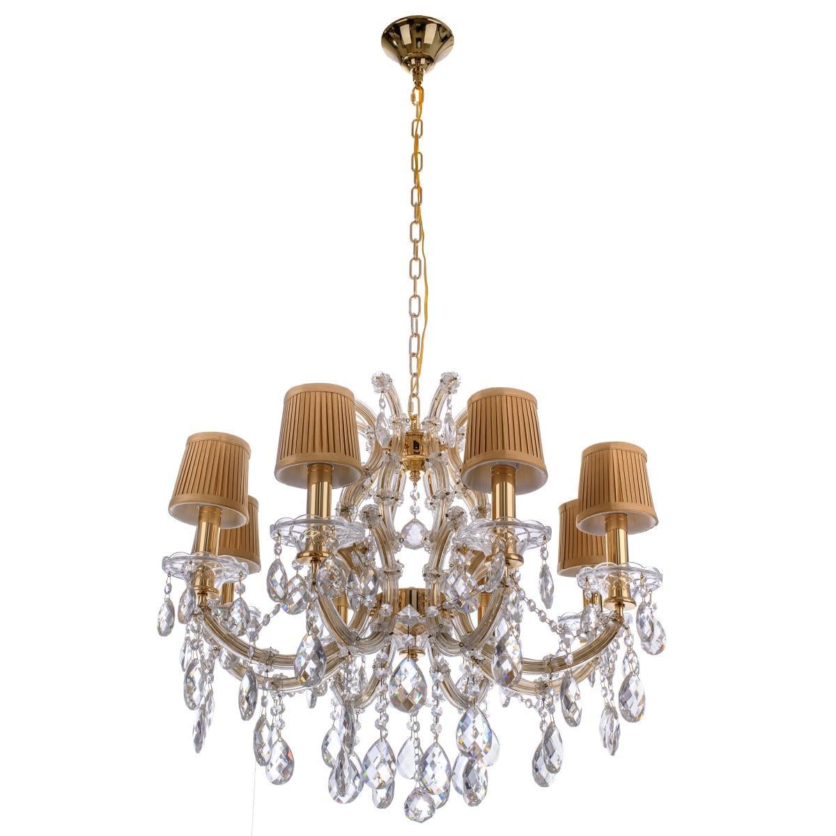 Люстра подвесная классическая Brille BCL-312S/8 с абажуром