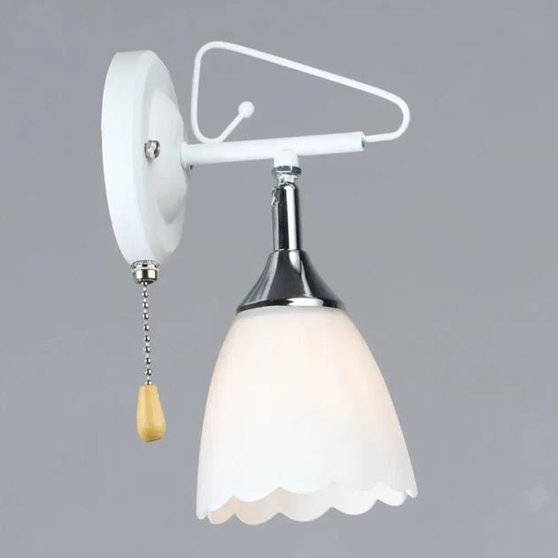 Бра настінне Valeso з поворотним плафоном одинарне Е27 IP20 B N6684/1W 60W Білий/Хром (28686676)