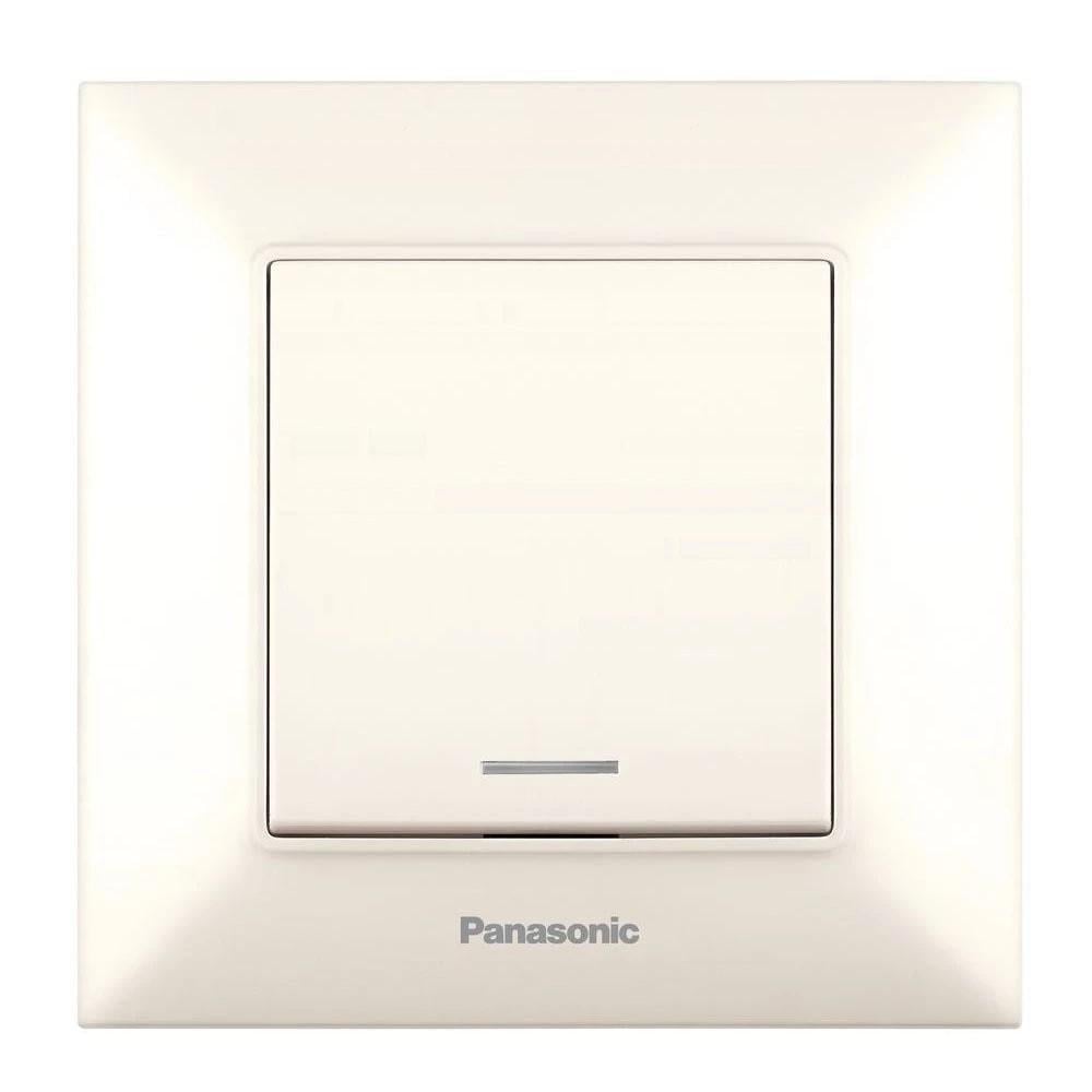 Выключатель Panasonic Arkedia Slim с подсветкой 1-кл Кремовый (15806-е)