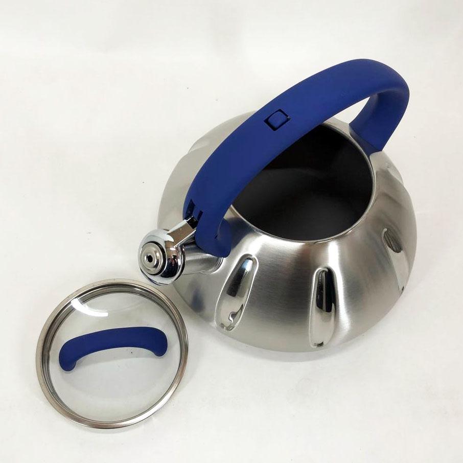 Чайник із свистком Unique UN-5304 3 л Синій (ws56289-3) - фото 2