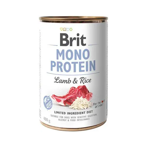 Вологий корм Brit Mono Protein Lamb and Rice з ягням і рисом 400 г