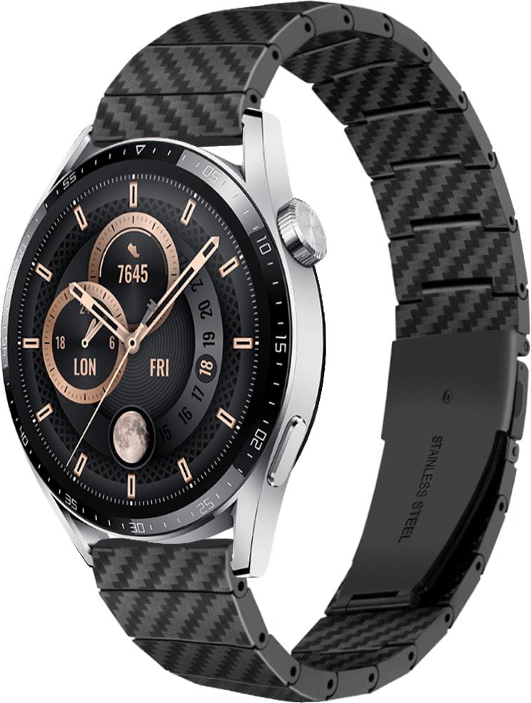 Ремінець Armrok для Huawei Watch GT3 46 мм Black (31673-2B) Ремінець Armrok для Huawei Watch GT3 46 мм Black (31673-2B)