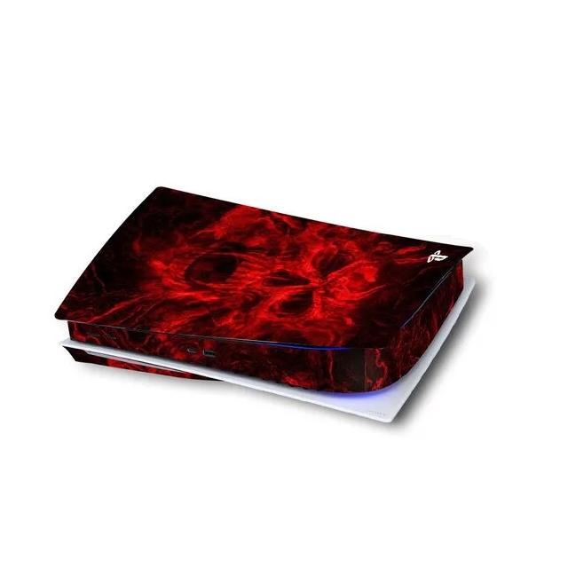 Виниловая наклейка для Sony PlayStation PS5 Red Skull