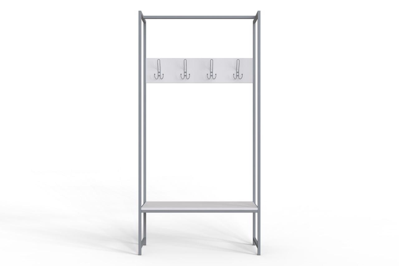 Вешалка напольная модульная Ferrum-decor Трелис 12 ДСП 16 мм 180x90x38 см Серый/Белый (FRD-104319)