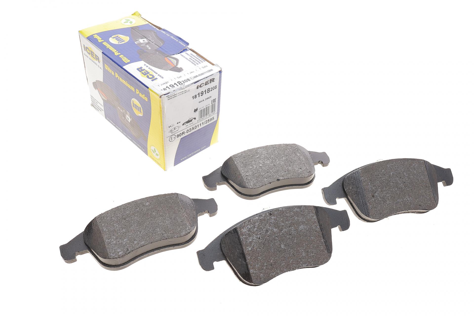 Колодки тормозные передние ICER для Renault Grand Scenic III 09- (181918-208)