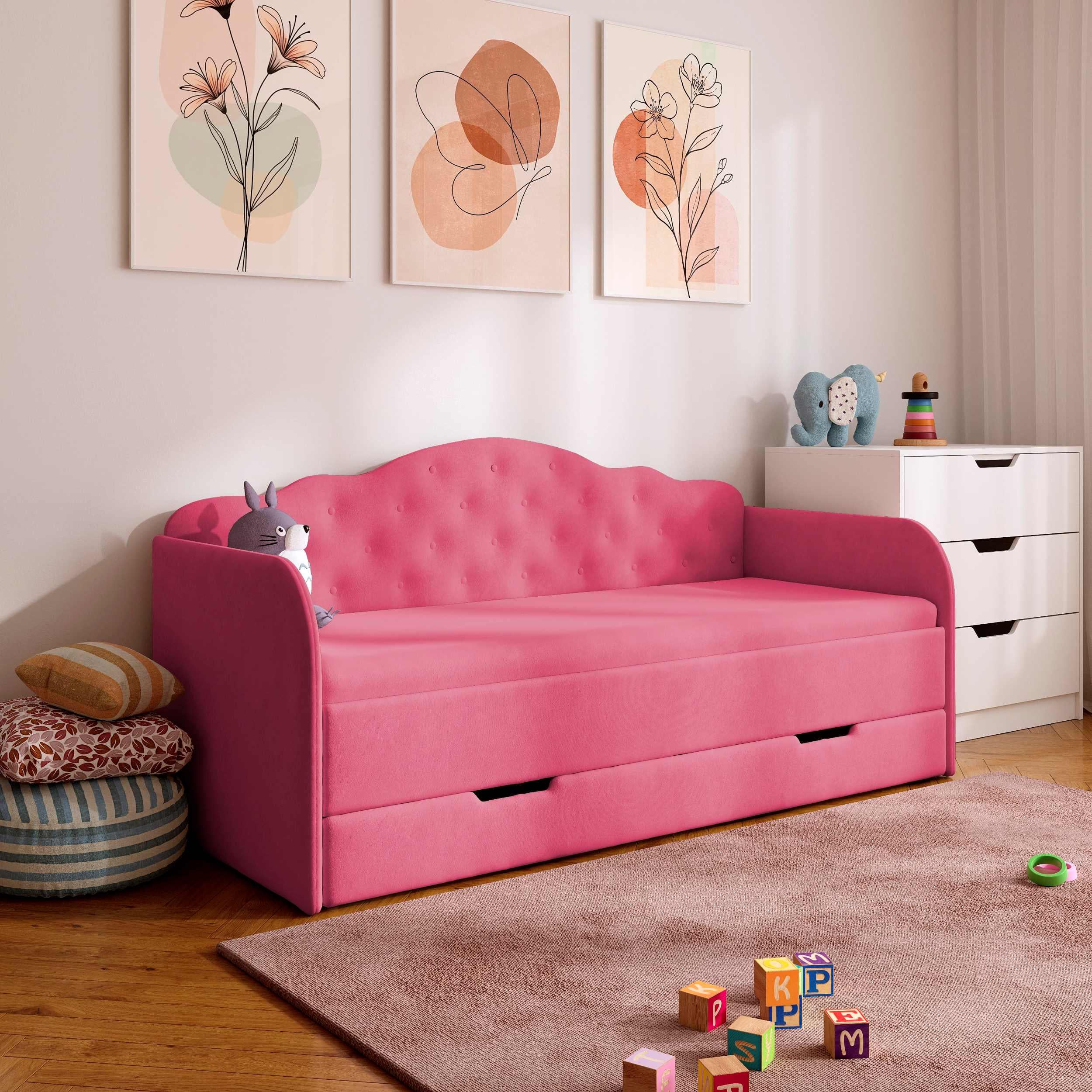 Кровать с ящиком MELISA 1970x970x920 мм Коралловый Кровать с ящиком MELISA 1970x970x920 мм Коралловый