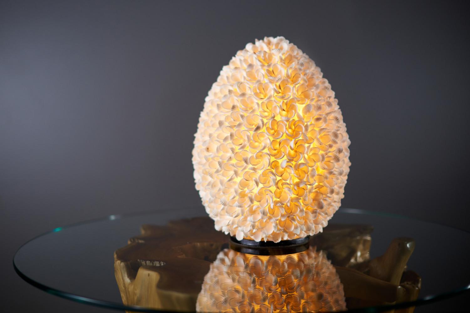 Светильник-конус из мелких ракушек (NS-2)