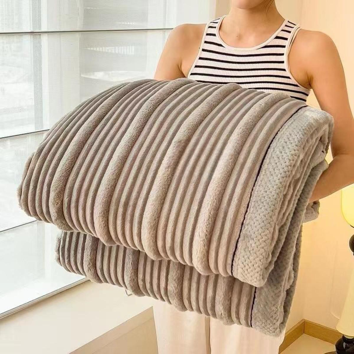 Плед Koloco Шарпей евро 200х230 см Светло-коричневый (40497)