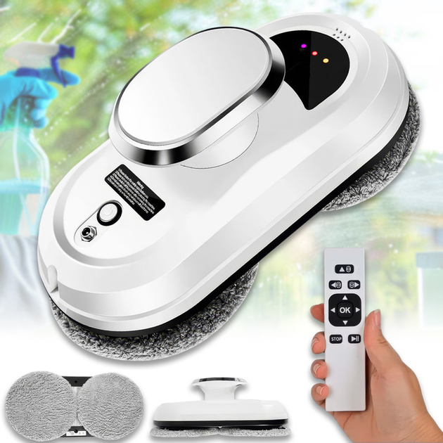 Аккумуляторный робот для мытья окон с пультом управления Белый - фото 4 Аккумуляторный робот для мытья окон с пультом управления Белый - фото 4