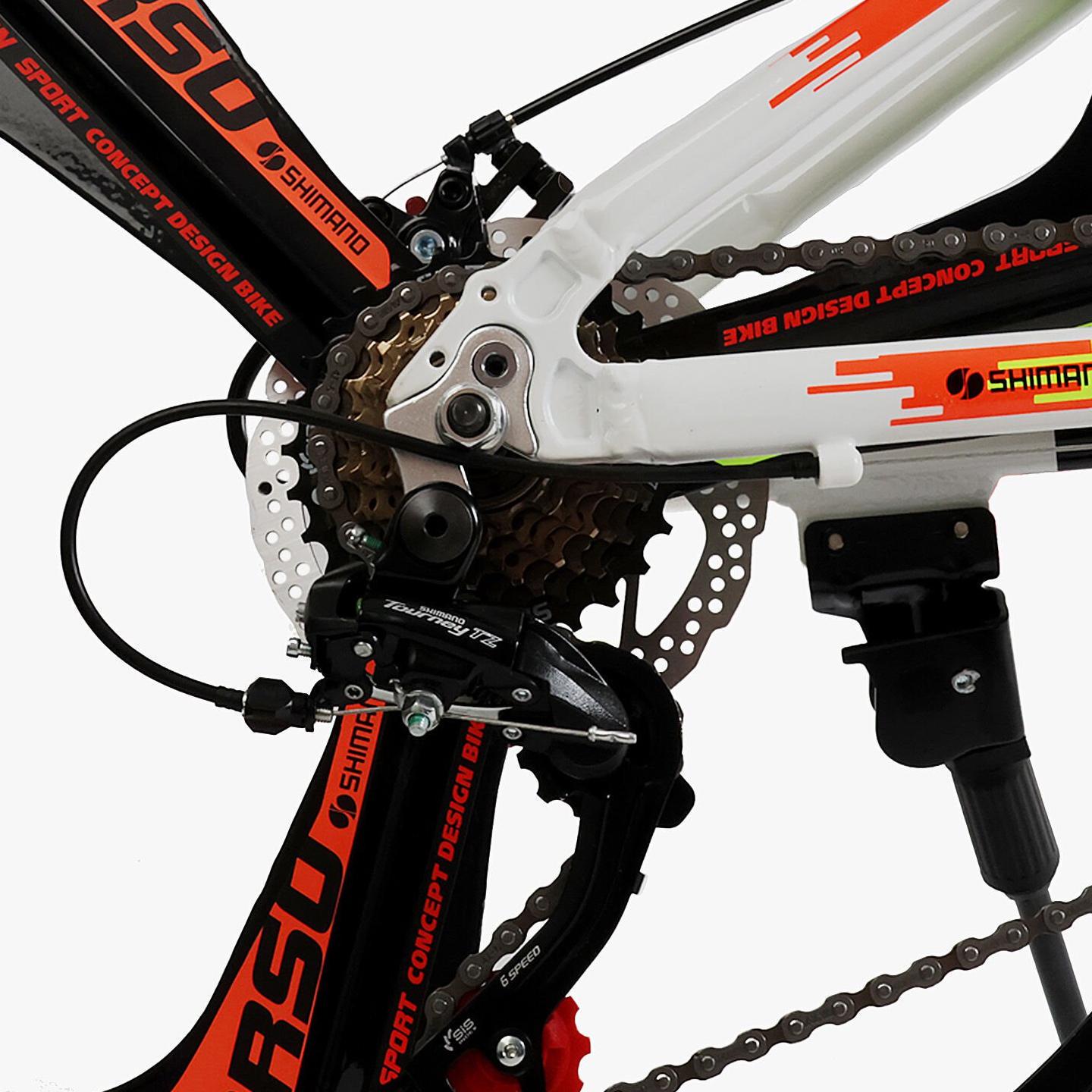 Велосипед горный подростковый алюминиевый Corso Evolution 24" литые диски рама 11" Белый - фото 6 Велосипед горный подростковый алюминиевый Corso Evolution 24" литые диски рама 11" Белый - фото 6