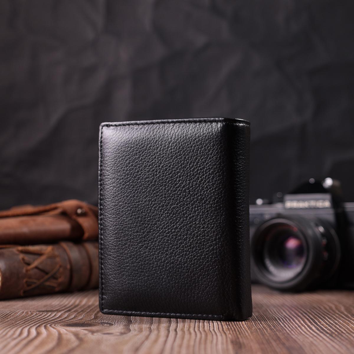 Гаманець шкіряний ST Leather 22474 Чорний - фото 8