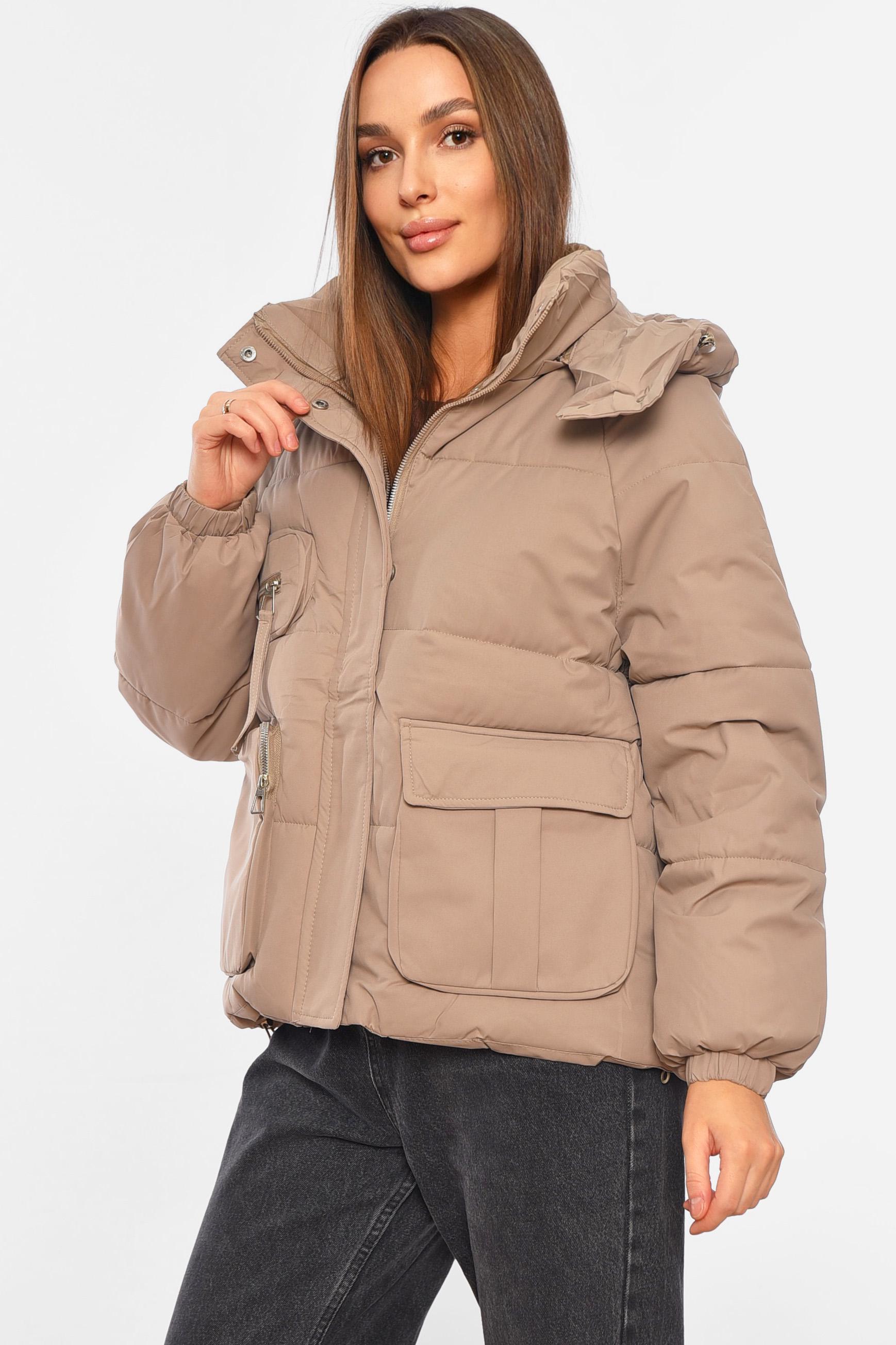 Куртка жіноча єврозима XL Темно-бежевий (195116) - фото 2 Куртка жіноча єврозима XL Темно-бежевий (195116) - фото 2
