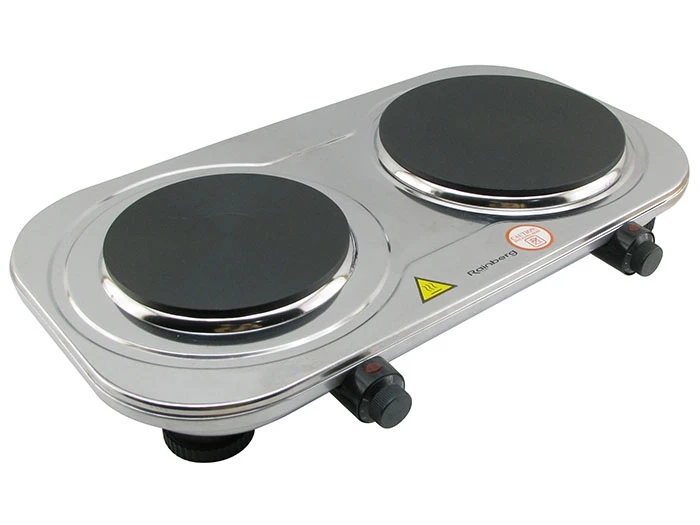 Настільна плита Rainberg RB-007 двокомфорочна 3500 Вт 5 режимів роботи Сірий (ВС000373)