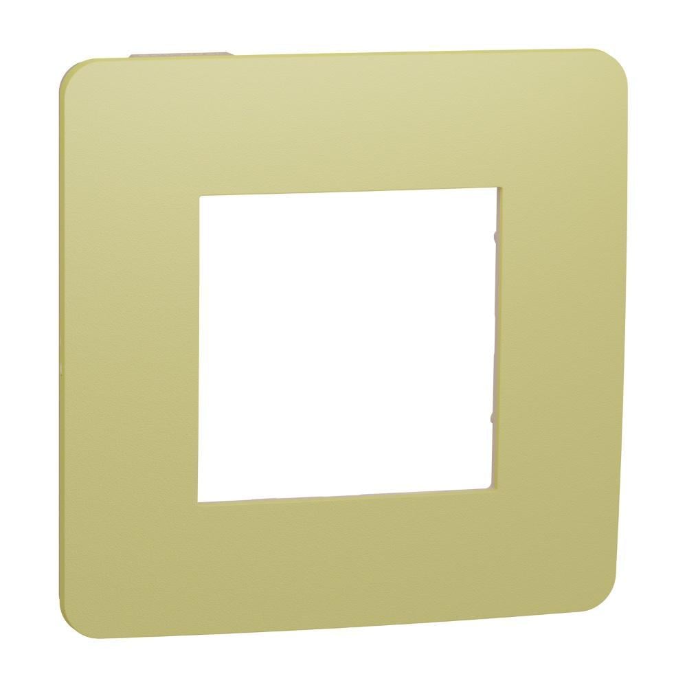 Рамка одноместная Schneider Electric Unica Studio Зеленое яблоко/Бежевый (NU280212)