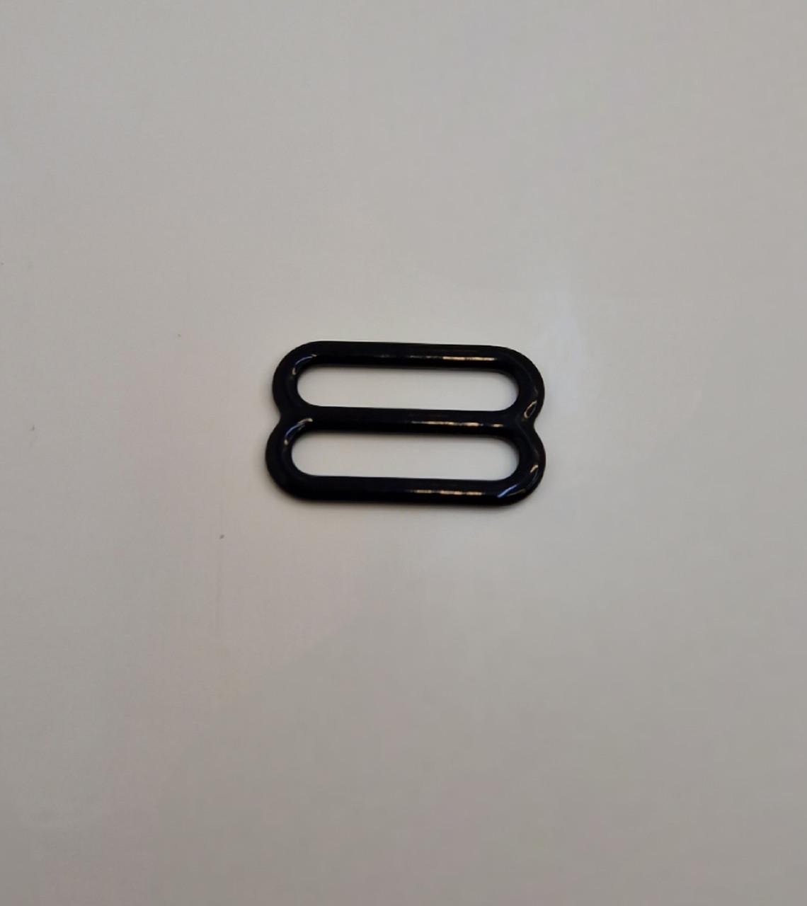 Регулятор восьмерка для бретелей бюстгальтера металлический 1,5 см Черный (2252026770)