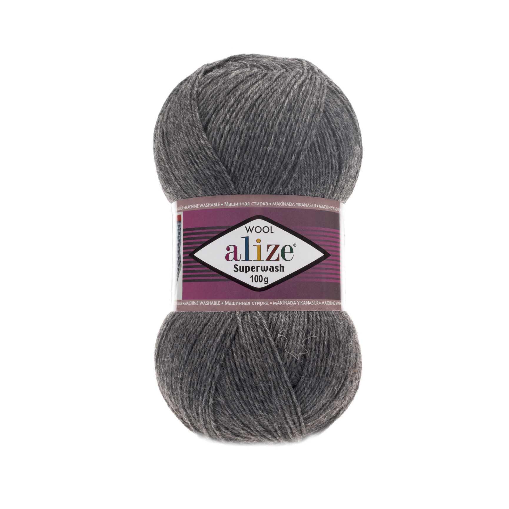 Пряжа носочная Alize Superwash Comfort Socks 521 серый (2527) Пряжа носочная Alize Superwash Comfort Socks 521 серый (2527)