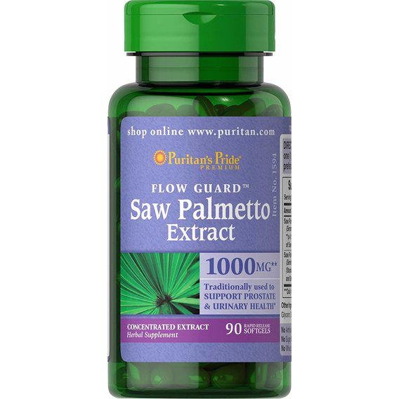 Екстракти ягід сереноа Puritan's Pride Saw Palmetto Extract 1000 мг 90 Softgels