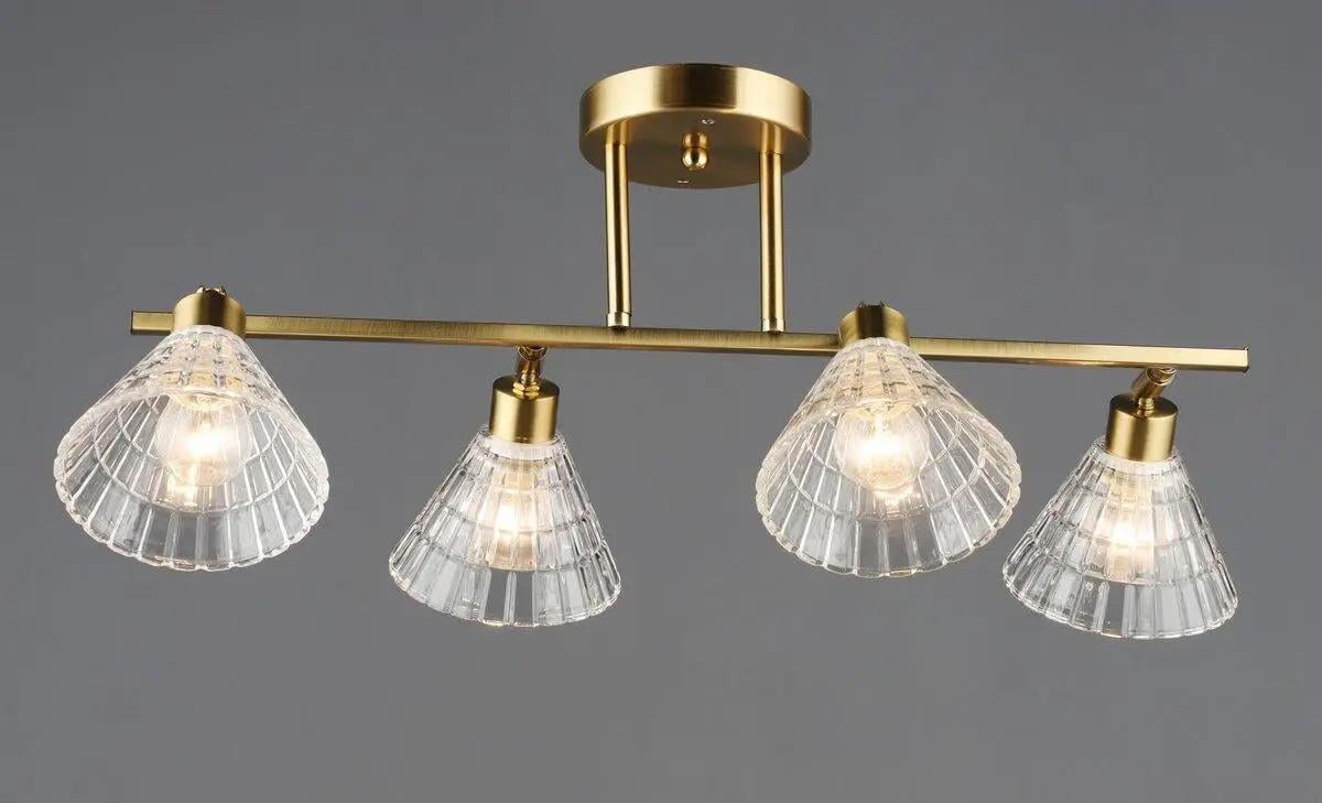 Люстра стельова Valeso B N6653/4 з металевим каркасом під чотири лампи Е14 IP20 Мідний (00000139819)