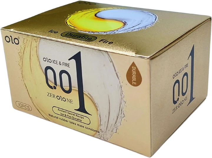 Презервативы OLO Ice Durable 0,01 мм с пролонгатором ультратонкие 10 шт. (2461485616)