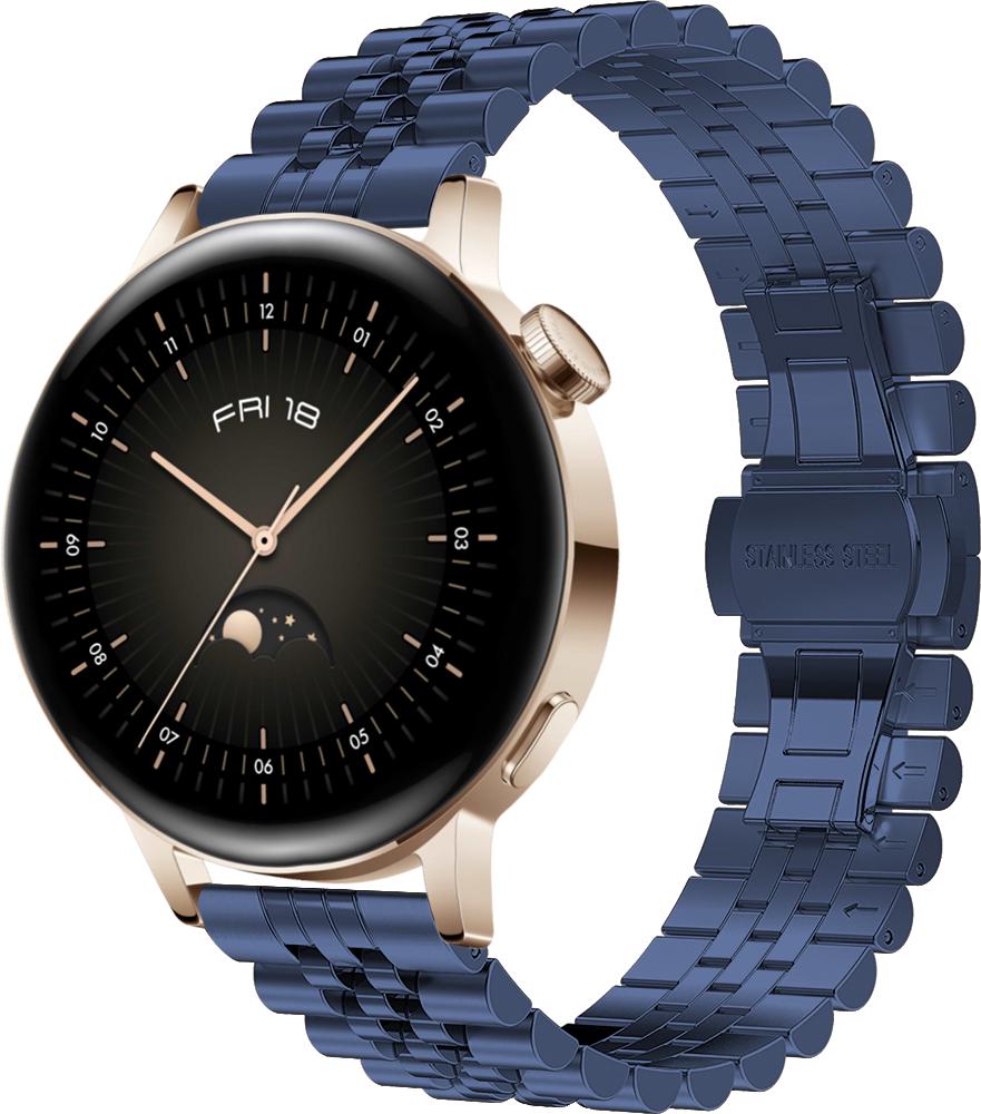 Браслет металлический Stech для Huawei Watch GT3 42 мм Blue (26981-28)