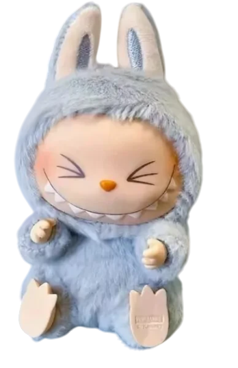 Игрушка-сюрприз брелок Labubu Pop Mart 15 см Серый