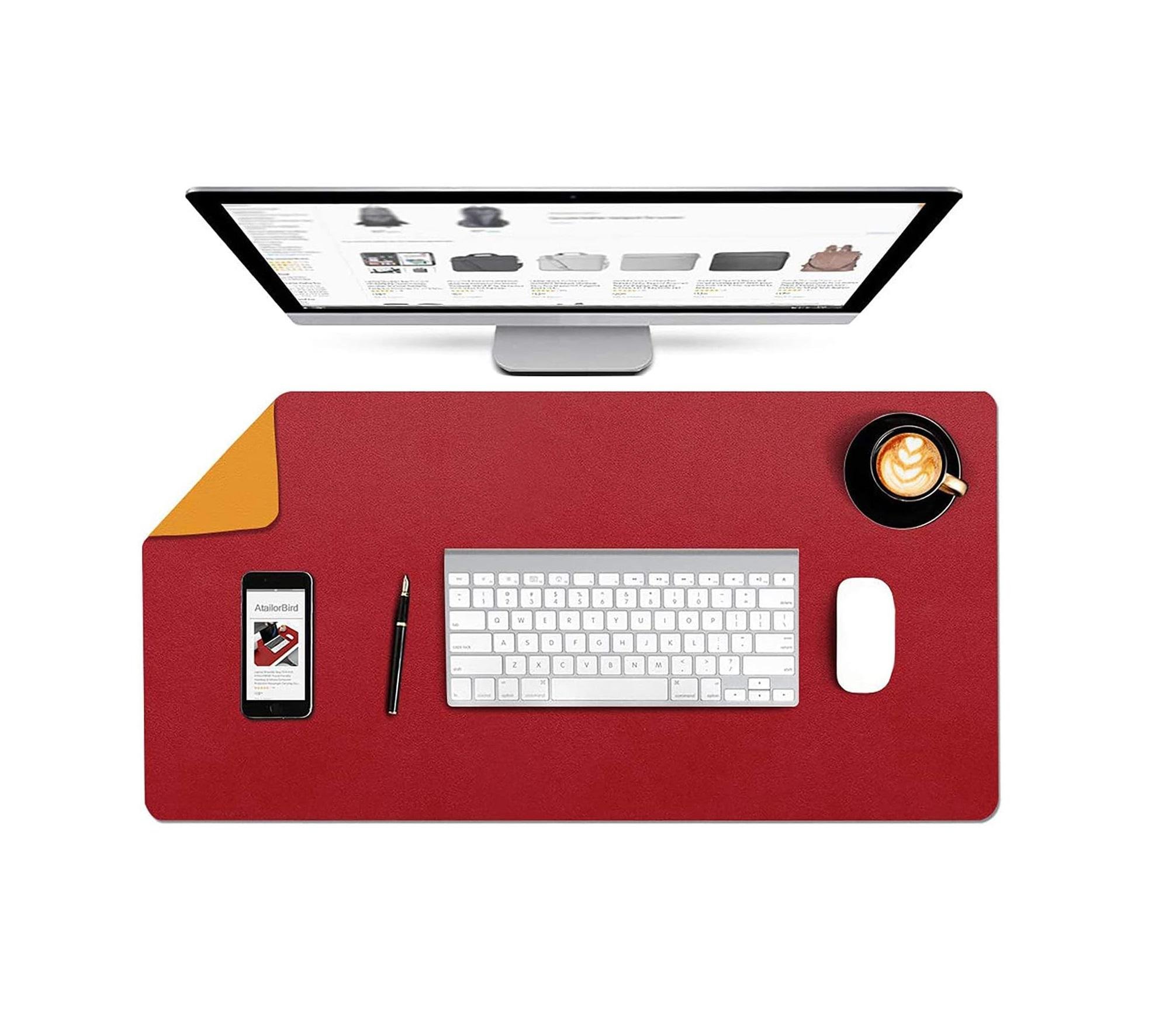 Ігрова поверхня Desk Mat Ultra Slim 900x400x1,8 мм Burgundy/Orange - фото 12 Ігрова поверхня Desk Mat Ultra Slim 900x400x1,8 мм Burgundy/Orange - фото 12