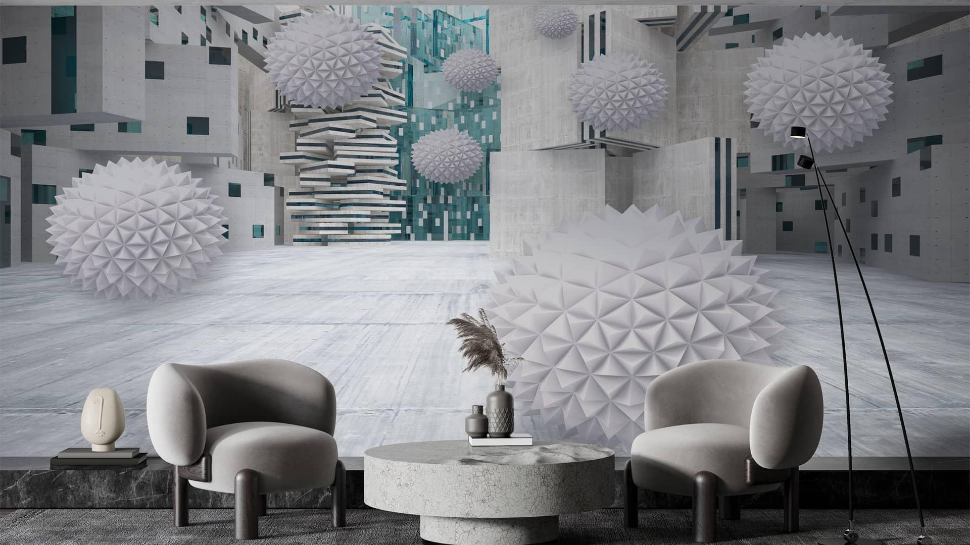 Фотошпалери флізелінові Styleo Print-walls Архітектурний хаос простору 0494 350х270 см (Pw-0494/3)