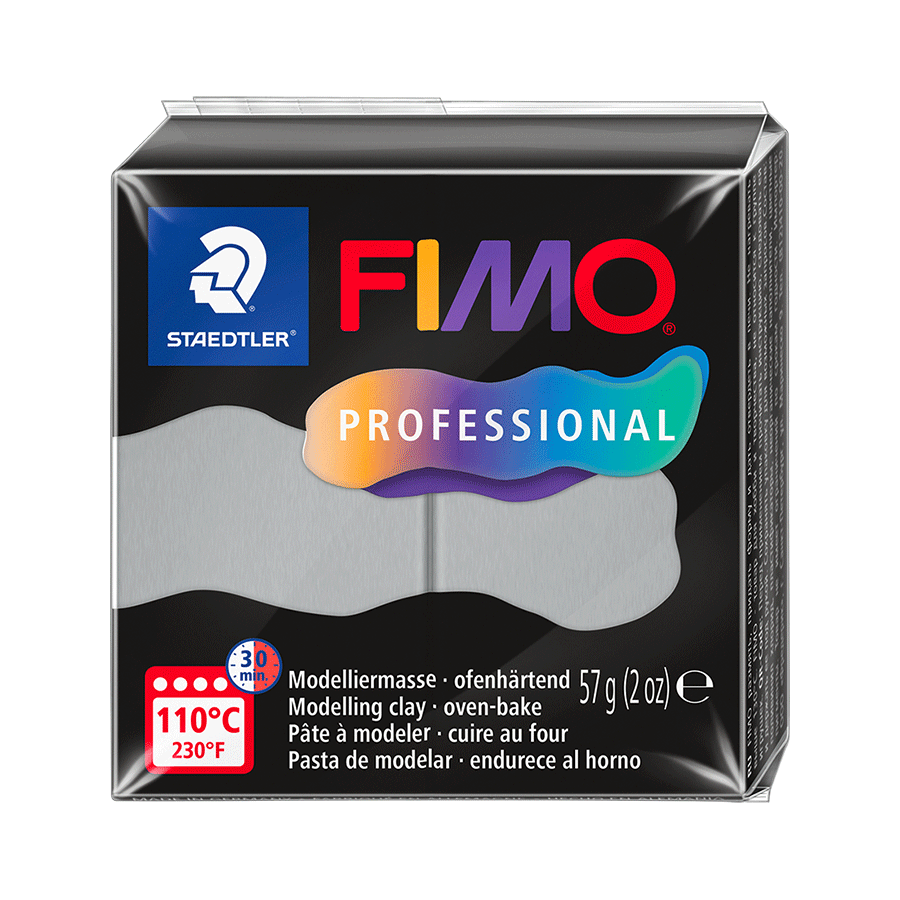 Глина полимерная Fimo Professional 57 г Серый (8040-80)