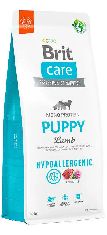 Корм сухий для усіх порід Brit Care Hypoallergenic Puppy з ягням 12 кг (172213)