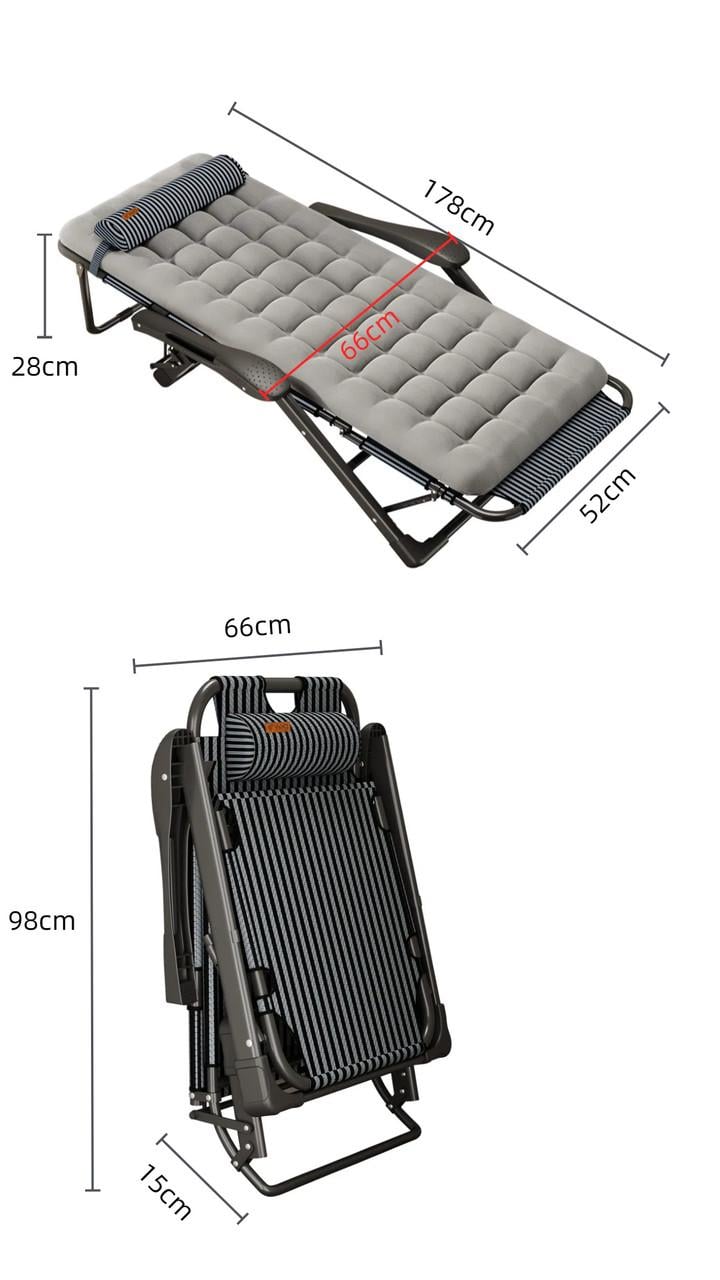 Крісло-шезлонг розкладне садове із подушкою WCG FCB-S01PP з подушкою (2761306588) - фото 5 Крісло-шезлонг розкладне садове із подушкою WCG FCB-S01PP з подушкою (2761306588) - фото 5