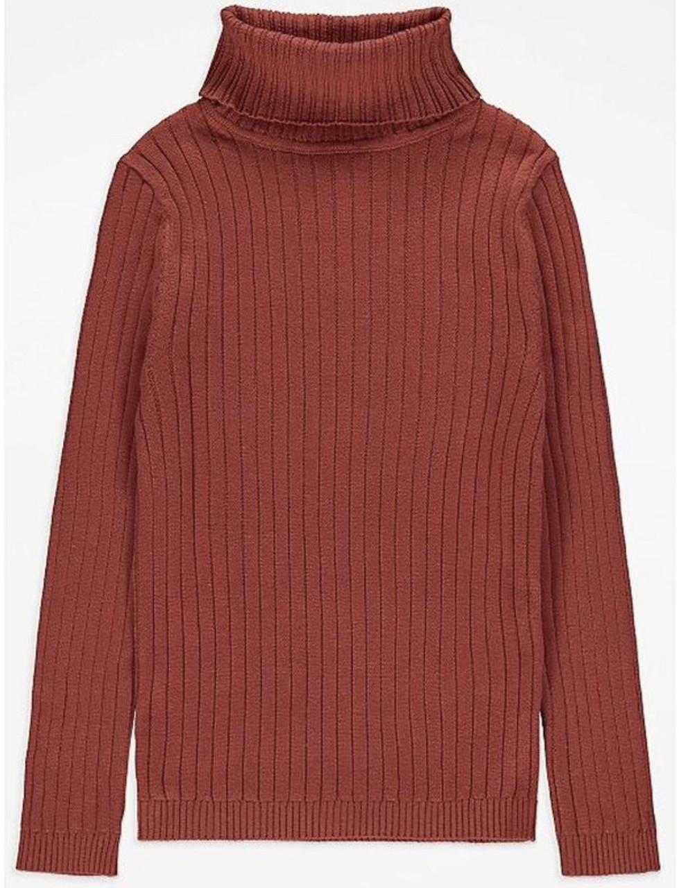 Гольф рубчик девочке George 128 см 7-8 лет Оранжевый (2784972482)