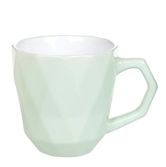 Чашка керамическая Flora Ромб 0,35 л Зеленый (31997)